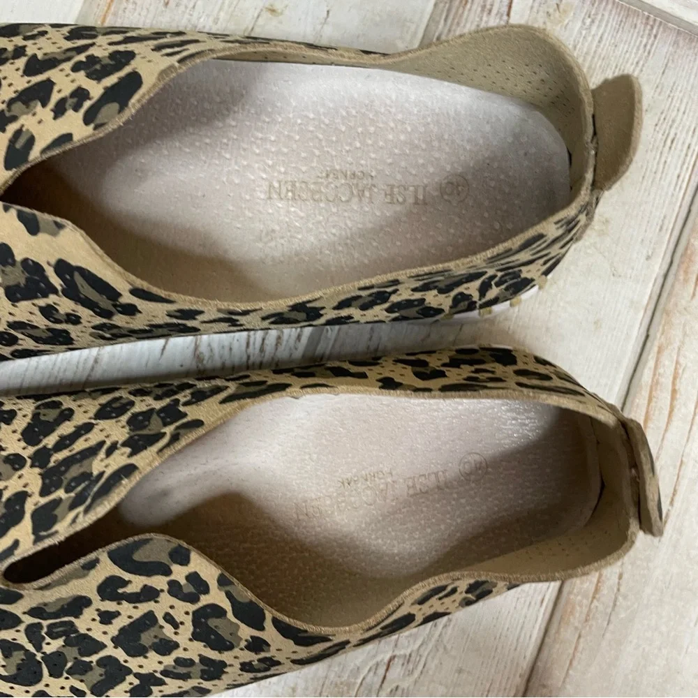 ILSE JACOBSEN Tulip 139 Leopard Print Slip On Flat